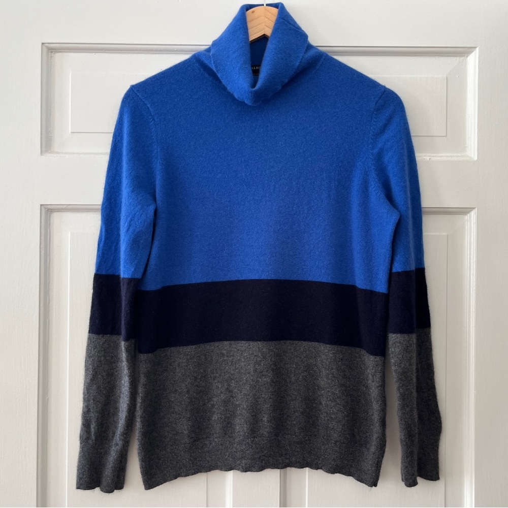 Talbots Pure Cashmere turtleneck color lock sweater